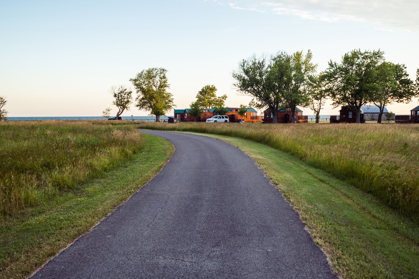 newly paved asphalt walkway